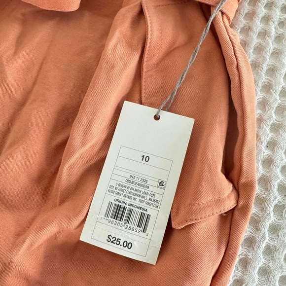 A New Day Rust Paperbag Tie-Waist Women Shorts - NWT sz10 - Picture 3 of 4